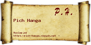 Pich Hanga névjegykártya